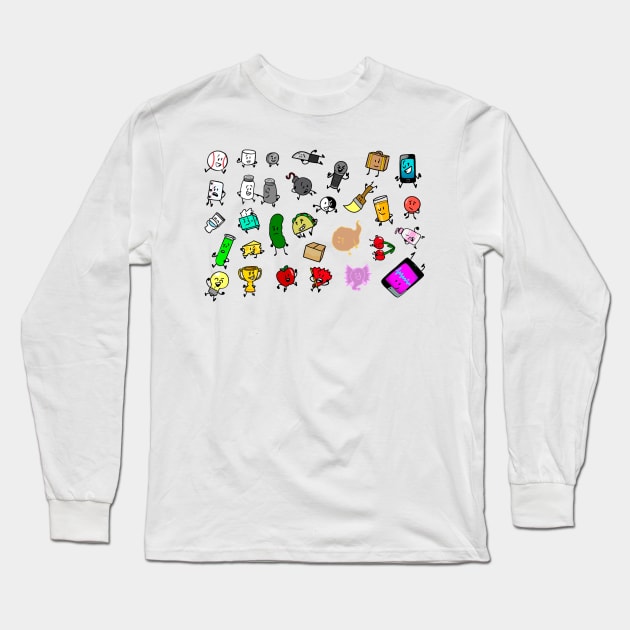 Inanimate Insanity All Characters Long Sleeve T-Shirt by MsBonnie